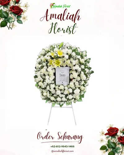 Krans Bunga Duka Cita di Grha Emerald Bandung
